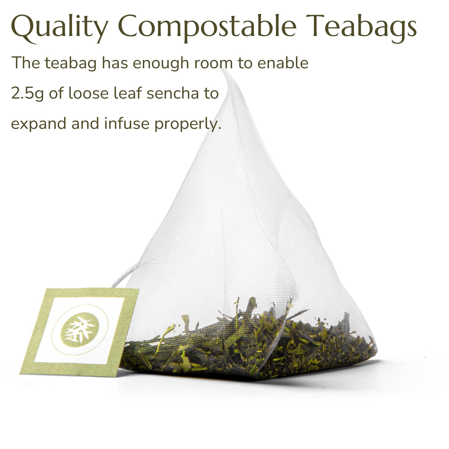Anna's Teapot Sencha Grüntee Bio Beutel - Hochwertiger Bio Japanischer Grüner Tee in Pyramidenbeutel - lose Bio Sencha aus Japan in Teebeutel - einfache Vorbereitung, schmeckt wie aus der Teekanne