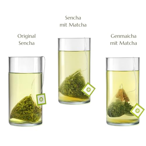 Anna's Teapot Japanischer Bio Tee Geschenkset | Tee Set der feinsten biologischen japanischen Grüntees | Japanischer Tee Probierset 3 Sorten in 18 individuell verpackten Teebeuteln | Bio Tee Geschenk